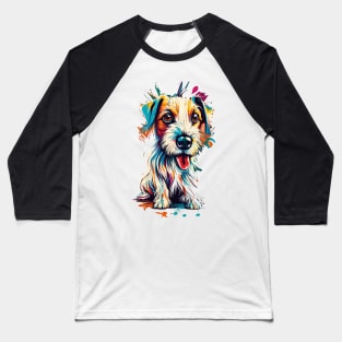 Cute Jack Russel Terrier Dog Baseball T-Shirt